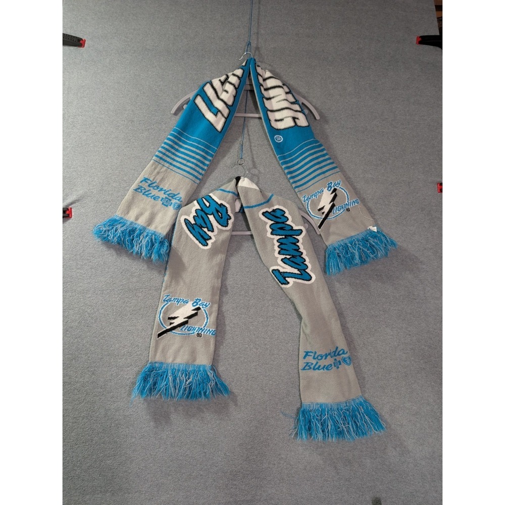 Horizon Tampa Bay Lightning Florida Knit Scarf‎ Unisex Blue Gray Strech Sports